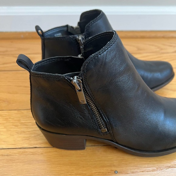 Lucky Brand Women’s Basel Bootie Ankle Boot Black Leather 7 - Picture 6 of 10